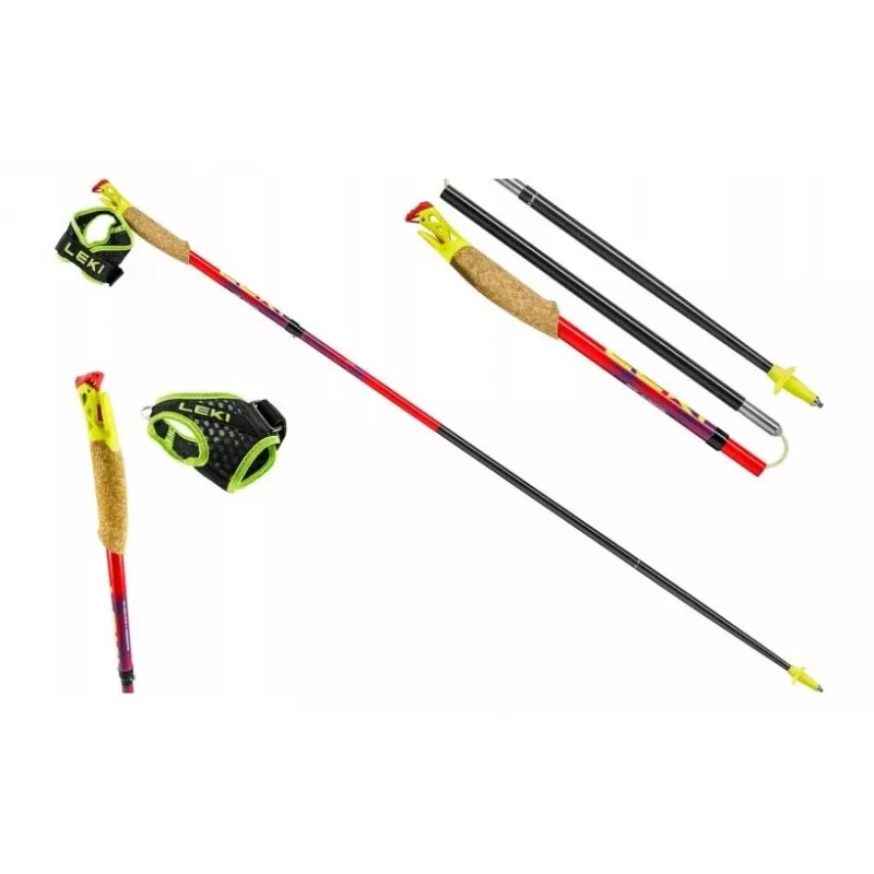Trekkingstokken Leki TRL Ultratrail FX One 120 cm, rood