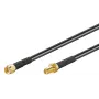 Coaxkabel Microconnect 51675 RP-SMA RP-SMA 1 m zwart