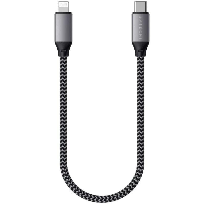 Satechi ST-TCL10M USB-kabel 0,25 m USB-C USB-C/Lightning zwart grijs