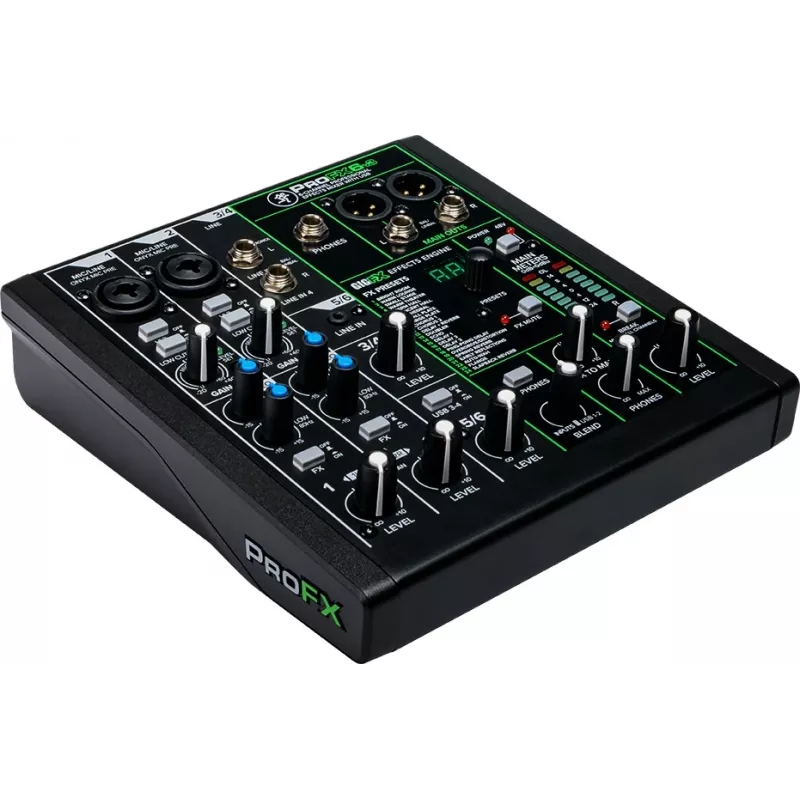 Mixer Mackie ProFX6v3 compacte 6-kanaals analoge mixer met USB-interface