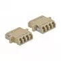 Glasvezeladapter DELOCK LC-bus naar LC-bus, beige, 2-pack