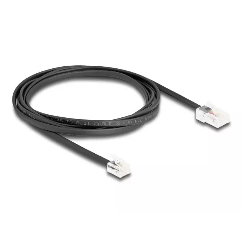 Telefoonkabel DeLOCK 88036 RJ45 naar RJ11 2 m zwart