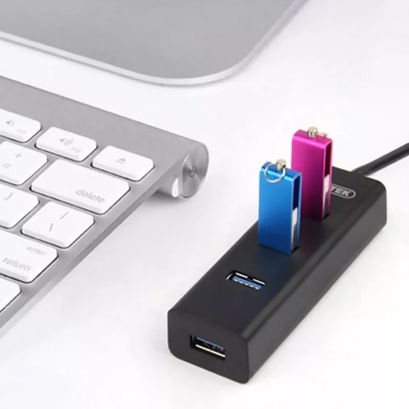 UNITEK Y-3089 interfacehub USB 3.2 Gen 1 (3.1 Gen 1) Type-A 5000 Mbit/s zwart