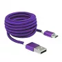 Sbox USB->Micro USB M/M 1m USB-10315U pruimpaars