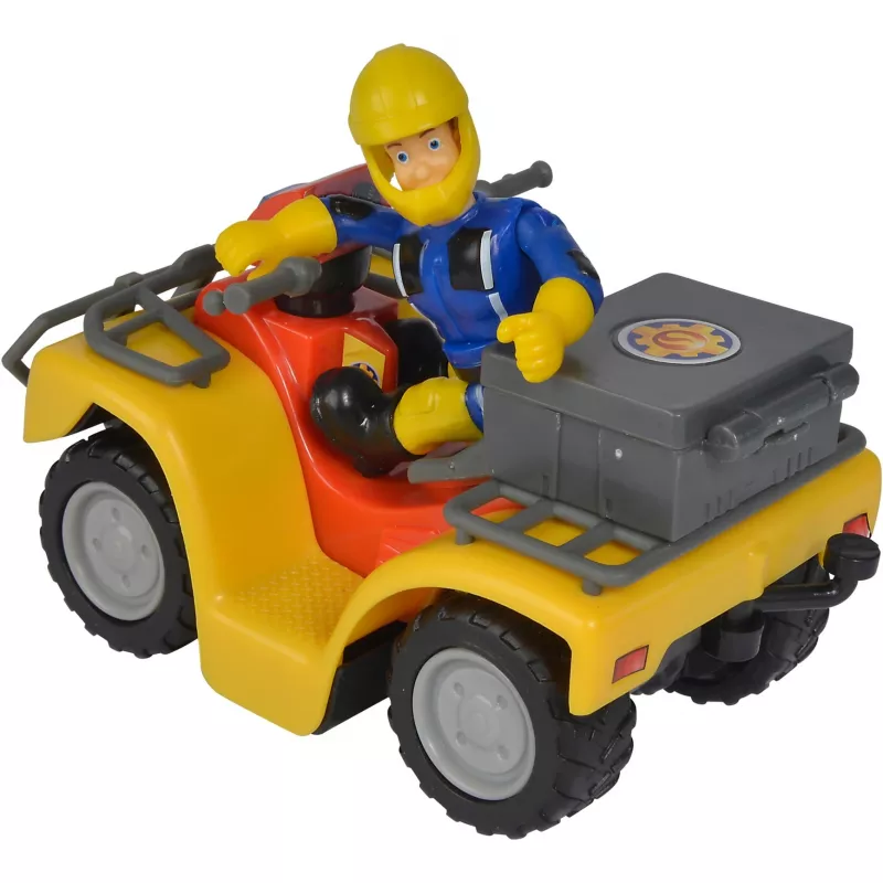 Simba Brandweerman Sam Mercury-quad met figuur, speelgoedvoertuig