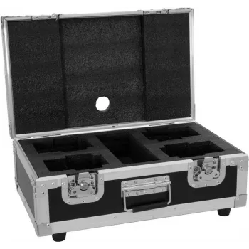 Flightcase Roadinger voor 4x AKKU Dot 1 RGB/WW QuickDMX — beschermende transportkoffer