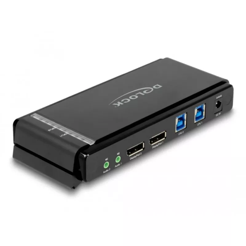 KVM-switch DeLOCK DisplayPort 1.4 8K 60Hz USB audio