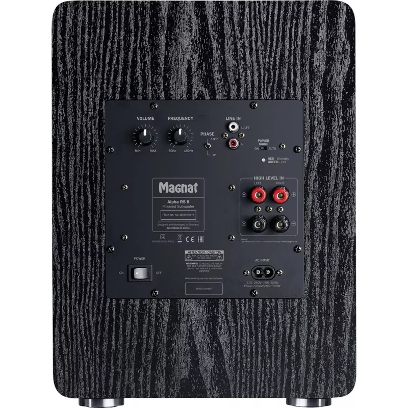 Magnat Alpha RS8 actieve subwoofer 80 W zwart