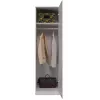 Kledingkast Top e Shop SD-50 BI met 5 legplanken, 1 deur, wit frame