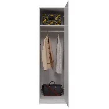 Kledingkast Top e Shop SD-50 BI met 5 legplanken, 1 deur, wit frame