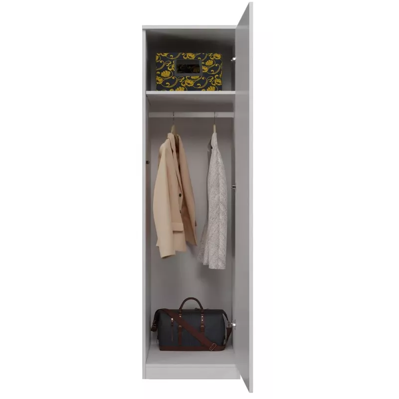 Kledingkast Top e Shop SD-50 BI met 5 legplanken, 1 deur, wit frame