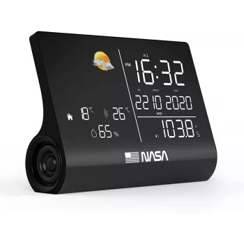 Nasa WSP1300 Zwart weerstation/luidspreker BT