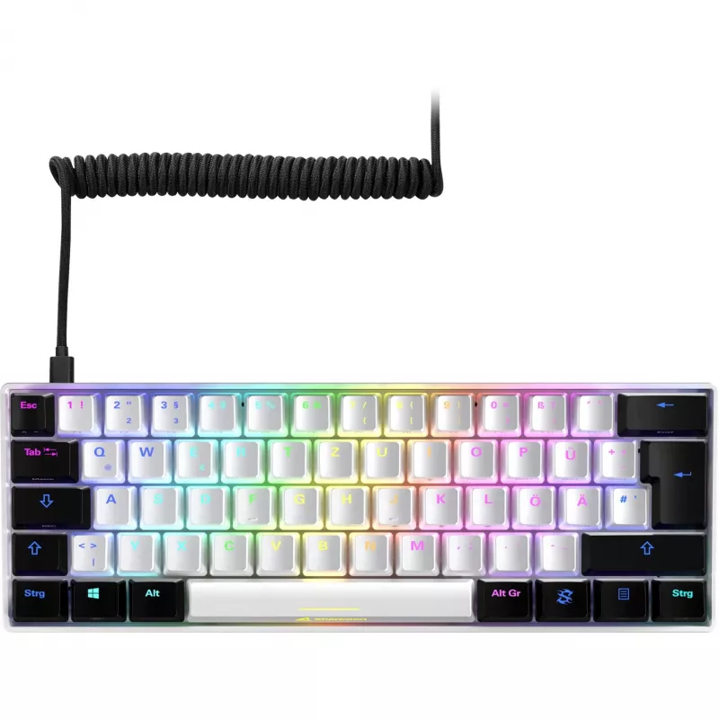 SKILLER SGK50 S4, gaming-toetsenbord wit/zwart, PT-indeling, Kailh Red