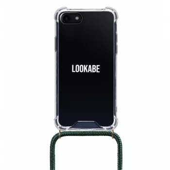 Hanger-hoesje voor iPhone Xs Max van Lookabe — goud met groen bandje