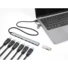 Delock 64273 slanke 7-poorts USB-hub, USB Type-C of Type-A naar 1x USB 5 Gbps Type-A + 6x USB 2.0 Type-A