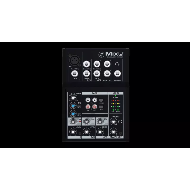 Mackie Mix5 5 kanalen 20 – 30000 Hz zwart