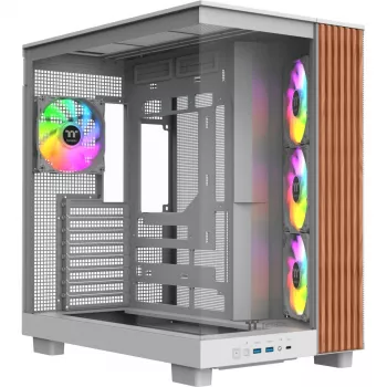 PC-behuizing Thermaltake View 380 XL WS ARGB Snow White — midi-tower, ATX-ondersteuning, met venster