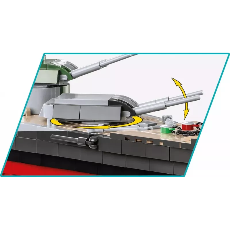 COBI 4839 Historical Collection bouwblokkenset slagschip Tirpitz, 2810 elementen, 1:300