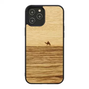 Telefoonhoesje Man and Wood voor iPhone 12 / 12 Pro — terra zwart