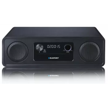 Micro-hifi-systeem BLAUPUNKT MS20BK — CD/MP3/WMA, Bluetooth 5.0, FM, USB, microSD, 2×20W RMS, AUX, RCA, LED-display, 100–240V, zwart
