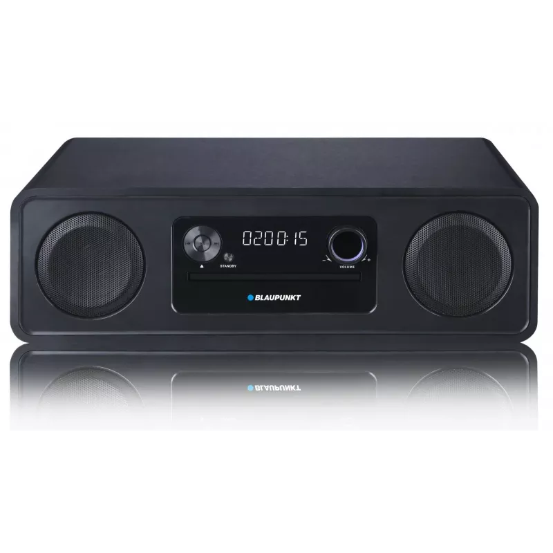 Blaupunkt MS20BK micro-hifisysteem, Bluetooth, CD/CD-RW/MP3/WMA, FM-radio, USB, AUX, klok/wekker, 120 W, zwart
