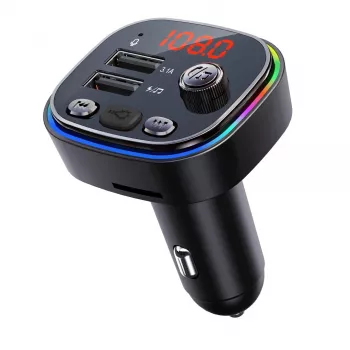 FM-transmitter VAKOSS TC-B439K Bluetooth USB, 87,5–108 MHz, microSD/USB-weergave, 5V/3,1A uitgang, RGB-indicatie