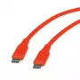ROLINE USB 2.0 kabel C-C ST/ST siliconen 60W 1m oranje - kabel - digitaal/data (11.02.9124)