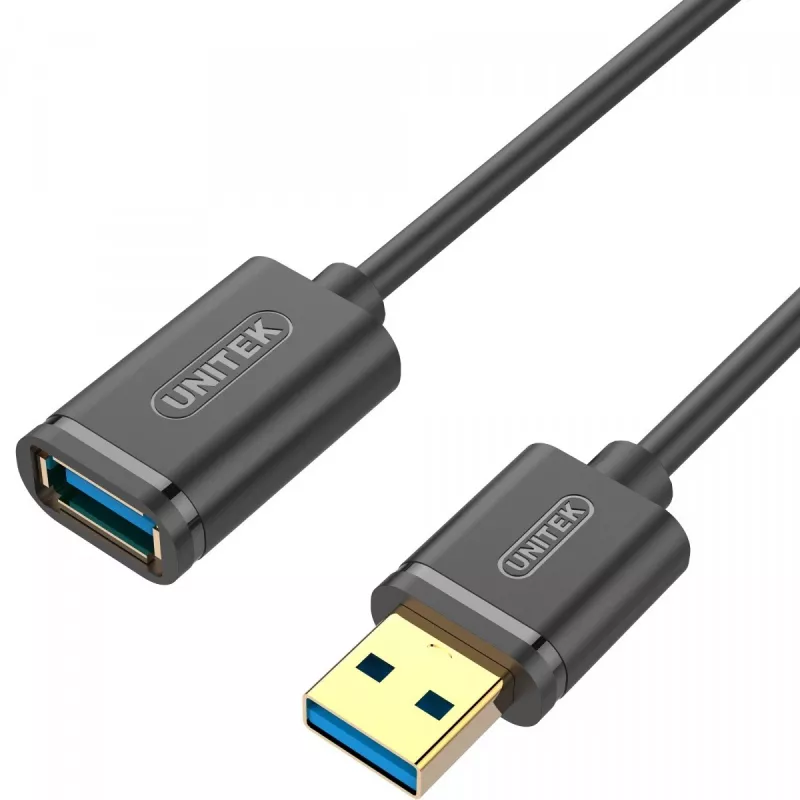 UNITEK Y-C457GBK USB-kabel USB 3.2 Gen 1 (3.1 Gen 1) 1 m USB A zwart