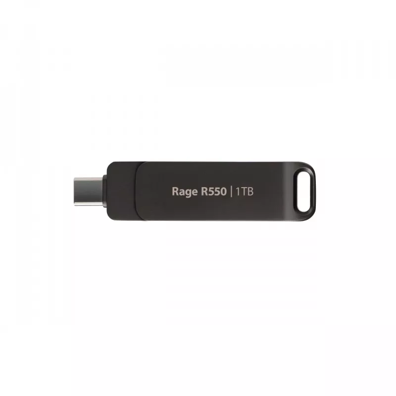 Flashdrive PATRIOT Rage R550 1TB 100 MB/S USB A+C Swivel Design (PE1TR550DSAD) Zwart