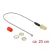 Coaxkabel DeLOCK 89831 0,2 m RP-SMA bus grijs