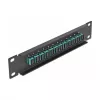 Glasvezel patchpaneel DeLOCK 10 inch 12 poorten SC simplex aqua 1U zwart