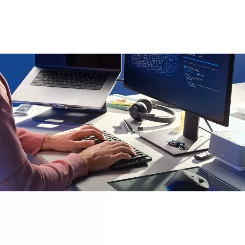 Logitech MX Mechanical Mini 920-010782 draadloos verlicht toetsenbord, klikkende switches, RF draadloos + Bluetooth LE, US International QWERTY, grafiet