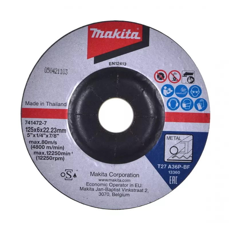 Makita 9558HNR haakse slijper, 125 mm