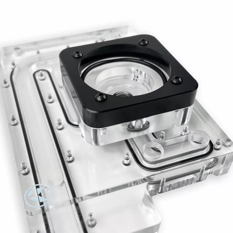 Stealkey Customs Distroplate voor Fractal Design North D4 — acryl reservoir (SW10099)