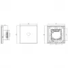 Touch-wandschakelaar Spring 3-voudig glas wit — model 0