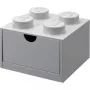 LEGO bureaulade 4, opbergbox grijs, noppen