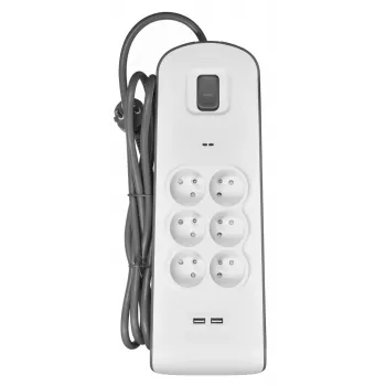 Overspanningsbeveiliging Belkin BSV604ca2m wit 6 AC-stopcontacten 2 m
