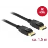 DeLOCK - DisplayPort-kabel - DisplayPort (M) naar DisplayPort (M) - 1,5 m - 4K-ondersteuning - zwart (85508)