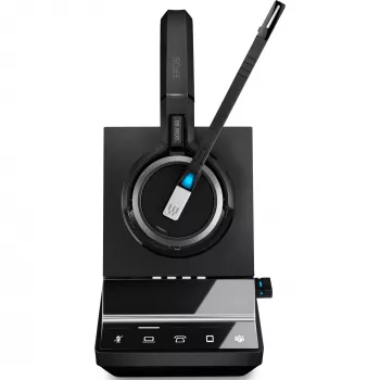 EPOS IMPACT SDW 5066T - headset-systeem - on-ear - DECT - draadloos, bedraad - zwart - gecertificeerd voor Microsoft Teams, geoptimaliseerd voor UC (1001039)
