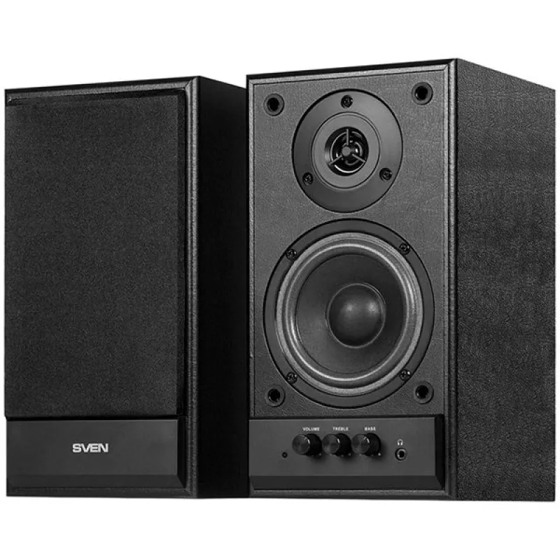 Multimedia-luidspreker SVEN SPS-702 (stereo, 40W, 40Hz-22Hz, zwart leer)