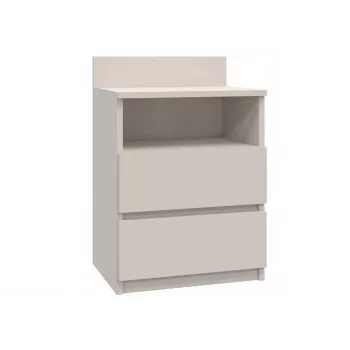 Nachtkastje Top e shop Malwa met 2 laden, 40×32×59 cm, kasjmier afwerking