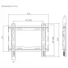 SBOX PLB-2222F-2 vaste tv-wandsteun, 23-43 inch, 45 kg, VESA 200x200