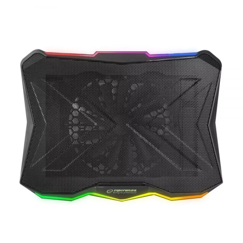 Esperanza EGC110 Xalok gaming RGB-laptopkoeler voor 17" (43,2 cm), 800 tpm, zwart