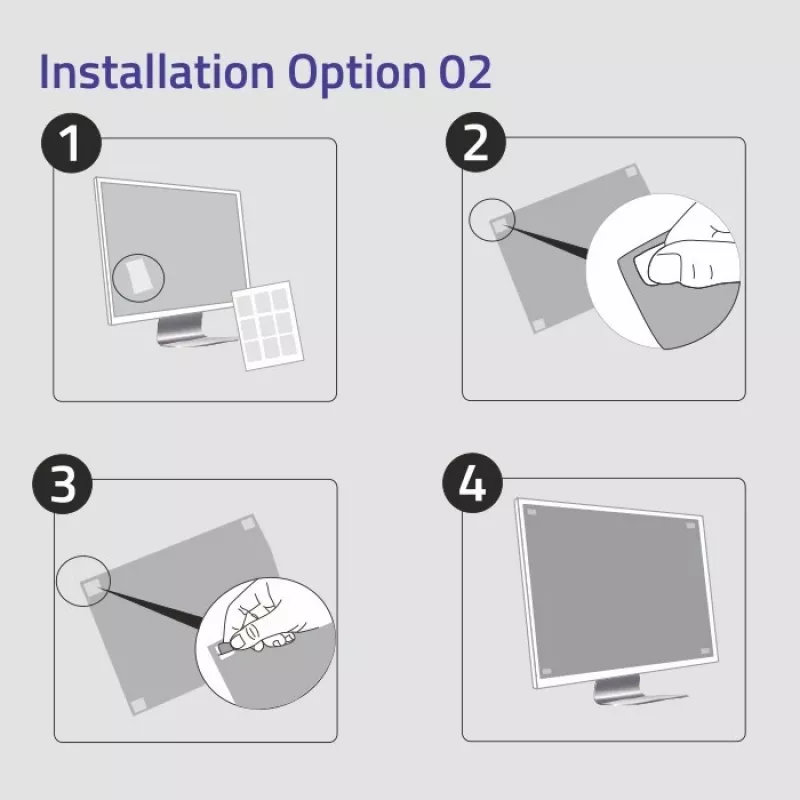 Frameloze beeldscherm-privacyfilter QOLTEC 51055 voor 21,5 inch (16:9) lcd-monitoren, 476,6×268 mm, zwart filter