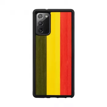 Smartphonehoes man and wood Galaxy Note 20 reggae zwart