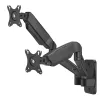 Maclean wandbeugel voor twee monitors, 17-32'', max. 9 kg, mechanische veer, MC-988