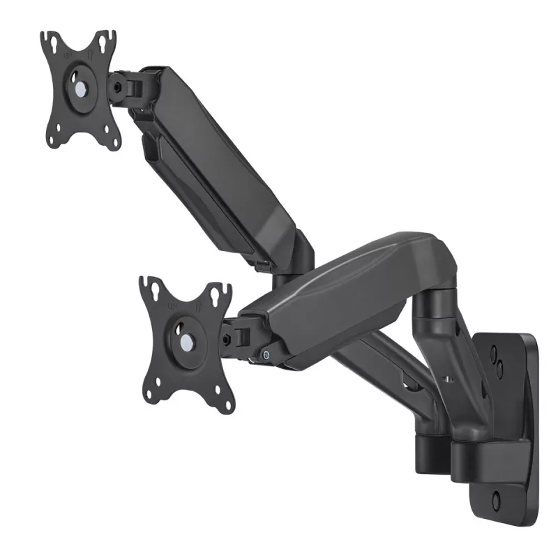 Maclean wandbeugel voor twee monitors, 17-32'', max. 9 kg, mechanische veer, MC-988