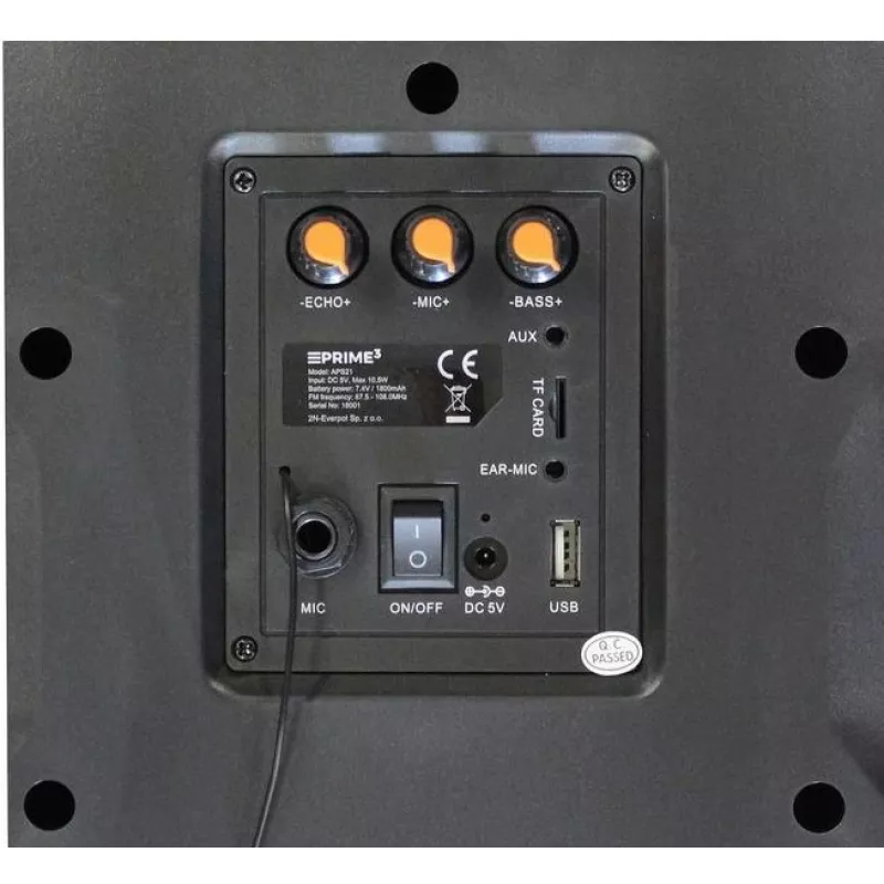 Draagbare luidspreker Prime3 APS21, zwart