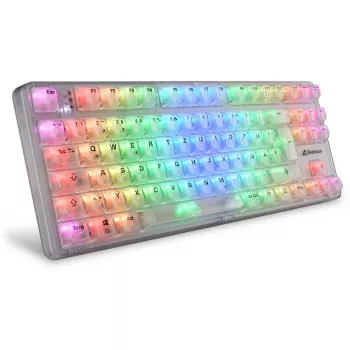 Crystal Shark, gaming-toetsenbord wit, DE-layout, KTT