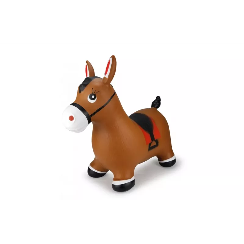 Opblaasbaar speelgoeddier Jamara springdier paard bruin met pomp